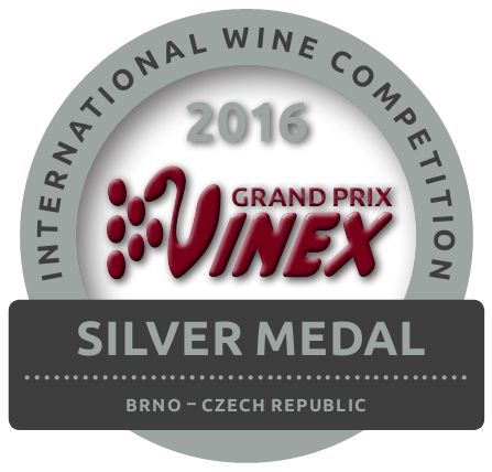 Medailička na láhve GRAND PRIX VINEX 2016 - stříbrná